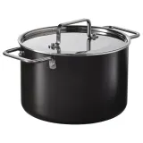 IKEA GULDÖRING (ИКЕА ГУЛДЁРИНГ) — Кастрюля с крышкой, антипригарное покрытие нержавеющая сталь/чёрно-серый 3 л — фото 1