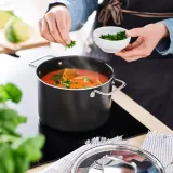 IKEA GULDÖRING (ИКЕА ГУЛДЁРИНГ) — Кастрюля с крышкой, антипригарное покрытие нержавеющая сталь/чёрно-серый 3 л — фото 2