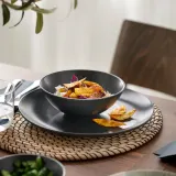 IKEA FÄRGKLAR (ИКЕА ФЭРГКЛАР) — Миска, матовый тёмно-серый 16 см — фото 2