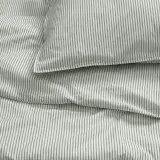 IKEA SOLFIBBLA (ИКЕА СОЛФИББЛА) — Пододеяльник и наволочка, белый зелёный/полоска 150x200/50x60 см — фото 2
