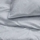 IKEA SOLFIBBLA (ИКЕА СОЛФИББЛА) — Пододеяльник и 2 наволочки, белый синий/полоска 200x200/50x60 см — фото 2