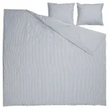 IKEA SOLFIBBLA (ИКЕА СОЛФИББЛА) — Пододеяльник и 2 наволочки, белый синий/полоска 200x200/50x60 см — фото 5