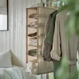 IKEA PURRPINGLA (ИКЕА ПУРРПИНГЛА) — Полка подвесная, ткань/бежевая 22x34x80 см — фото 2