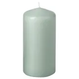 IKEA DAGLIGEN (ИКЕА ДАГЛИГЕН) — Свеча-столбик без запаха, светло серо-зелёная 14 см 40 ч — фото 1
