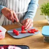 IKEA 365+ (ИКЕА 365+) — Разделочная доска, чёрно-синяя, серо-синяя/светло-синяя 22x16 см — фото 4