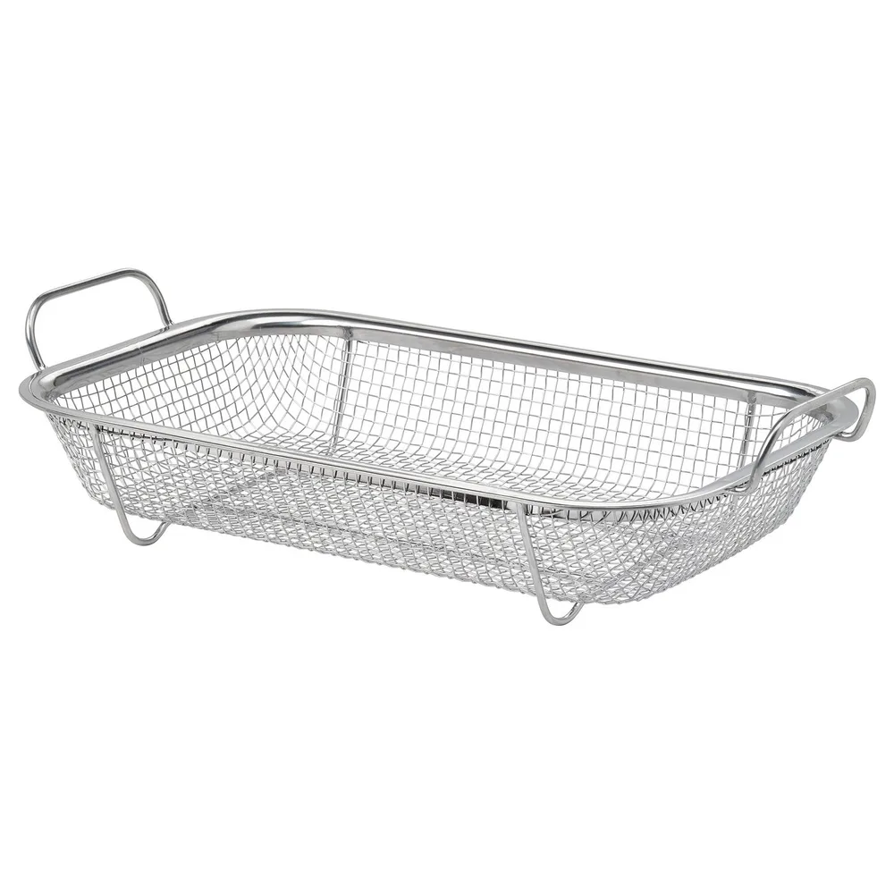 IKEA GRILLTIDER (ИКЕА ГРИЛЛТИДЕР) — Корзина для гриля, нержавеющая сталь 33x19 см