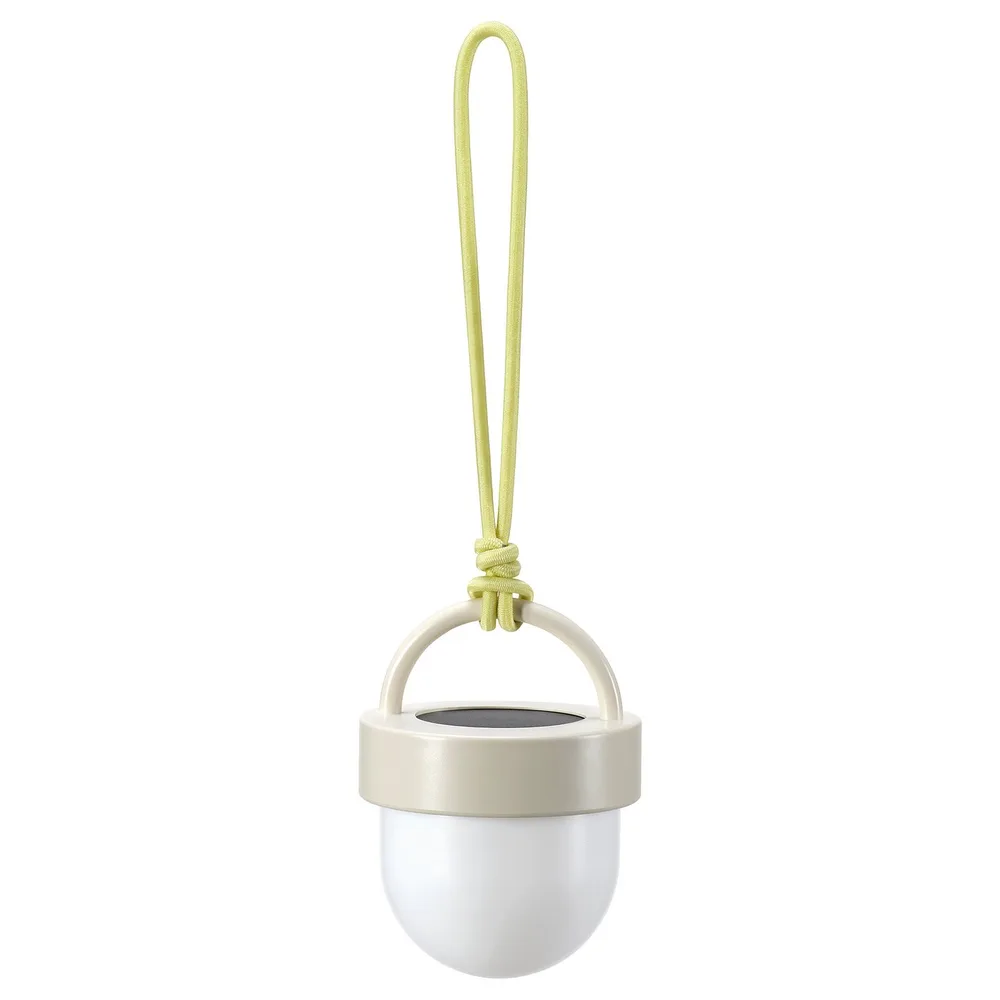 IKEA SOLVINDEN (ИКЕА СОЛВИНДЕН) — Подвесной светильник LED на солнечной батарее, для улицы, бежевый 10 см