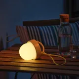 IKEA SOLVINDEN (ИКЕА СОЛВИНДЕН) — Подвесной светильник LED на солнечной батарее, для улицы, бежевый 10 см — фото 3