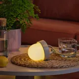 IKEA SOLVINDEN (ИКЕА СОЛВИНДЕН) — Подвесной светильник LED на солнечной батарее, для улицы, бежевый 10 см — фото 4
