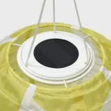 IKEA SOLVINDEN (ИКЕА СОЛВИНДЕН) — Подвесной светильник LED на солнечной батарее, шар, для улицы, жёлтый/серый 30 см — фото 2