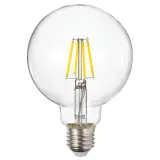 IKEA LUNNOM (ИКЕА ЛУННОМ) — Лампа светодиодная E27 470 люмен, с диммированием, шар прозрачное стекло 95 мм — фото 1