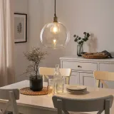 IKEA LUNNOM (ИКЕА ЛУННОМ) — Лампа светодиодная E27 470 люмен, с диммированием, шар прозрачное стекло 95 мм — фото 2