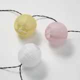 IKEA SOLVINDEN (ИКЕА СОЛВИНДЕН) — Гирлянда LED, 24 лампочки, на солнечной батарее, шар жёлтый/розовый — фото 4