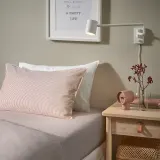 IKEA SOLFIBBLA (ИКЕА СОЛФИББЛА) — Наволочка, белая/красная в полоску 50x60 см — фото 2