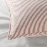 IKEA SOLFIBBLA (ИКЕА СОЛФИББЛА) — Наволочка, белая/красная в полоску 50x60 см — фото 3