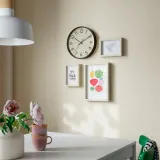 IKEA TALLSPARV (ИКЕА ТАЛЛСПАРВ) — Настенные часы, чёрные/бежевые 28 см — фото 2
