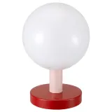 IKEA SOLVINDEN (ИКЕА СОЛВИНДЕН) — Светильник декоративный LED, на батарейках, шар, красный/светло-розовый, 26 см — фото 1