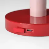 IKEA SOLVINDEN (ИКЕА СОЛВИНДЕН) — Светильник декоративный LED, на батарейках, шар, красный/светло-розовый, 26 см — фото 3