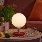 IKEA SOLVINDEN (ИКЕА СОЛВИНДЕН) — Светильник декоративный LED, на батарейках, шар, красный/светло-розовый, 26 см — фото 4