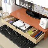 IKEA ELLOVEN (ИКЕА ЕЛЛОВЕН) — Подставка под монитор с ящиком, ярко-оранжевая — фото 3