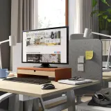 IKEA ELLOVEN (ИКЕА ЕЛЛОВЕН) — Подставка под монитор с ящиком, ярко-оранжевая — фото 4