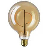 IKEA MOLNART (ИКЕА МОЛНАРТ) — Лампа LED E27 150 люмен, шар коричневое стекло прозрачное 125 мм — фото 1