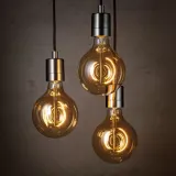 IKEA MOLNART (ИКЕА МОЛНАРТ) — Лампа LED E27 150 люмен, шар коричневое стекло прозрачное 125 мм — фото 2
