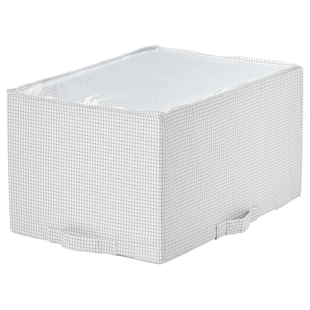 IKEA STUK (ИКЕА СТУК) — Сумка для хранения, белый/черный 34x51x28 см