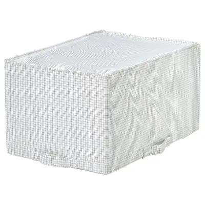 IKEA STUK (ИКЕА СТУК) — Сумка для хранения, белый/черный 34x51x28 см