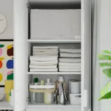 IKEA STUK (ИКЕА СТУК) — Сумка для хранения, белый/черный 34x51x28 см — фото 2