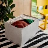 IKEA STUK (ИКЕА СТУК) — Сумка для хранения, белый/черный 34x51x28 см — фото 3