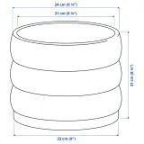 IKEA HASSELBUKETT (ИКЕА ХАССЕЛБУКЕТТ) — Кашпо, для дома/улицы/бежевый 19 см — фото 5