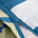IKEA BARNDRÖM (ИКЕА БАРНДРЁМ) — Пододеяльник и наволочка, синий зелёный/полоска 150x200/50x60 см — фото 6