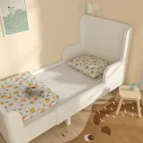 IKEA BARNDRÖM (ИКЕА БАРНДРЁМ) — Простыня на резинке для раскладной кровати, белый 80x165 см — фото 2