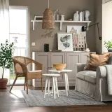 IKEA LOKALTÅG (ИКЕА ЛОКАЛТОГ) — Ковёр с коротким ворсом, бежевый/серый 133x195 см — фото 4