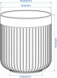 IKEA GRADVIS (ИКЕА ГРАДВИС) — Кашпо, для дома/улицы/светло-коричневый 12 см — фото 4