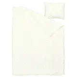 IKEA BARNDRÖM (ИКЕА БАРНДРЁМ) — Пододеяльник и наволочка, белый жёлтый/горошек 150x200/50x60 см — фото 2