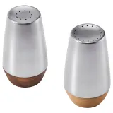 IKEA AFTONHAJ (ИКЕА АФТОНХАЙ) — Солонка и перечница, 2 шт., нержавеющая сталь/бук/орех 8.5 см — фото 2