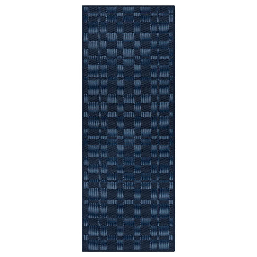 IKEA NATTÅG (ИКЕА НАТТОГ) — Дорожка кухонная, тёмно-синяя/в клетку 45x120 см