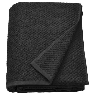 IKEA GULVIAL (ИКЕА ГУЛВИАЛ) — Полотенце банное, чёрное 100x150 см
