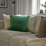 IKEA ÅSVEIG (ИКЕА ОСВЕИГ) — Наволочка для декоративной подушки, тёмно-зелёная 50x50 см — фото 3