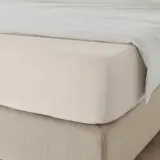 IKEA DVALA (ИКЕА ДВАЛА) — Простыня на резинке, бежевая 90x200 см — фото 2