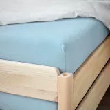 IKEA VÅRVIAL (ИКЕА ВОРВИАЛ) — Простыня на резинке для тахты, светло-голубая 80x200 см — фото 4