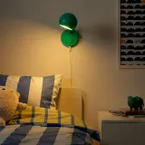 IKEA KORVSNÖRE (ИКЕА КОРВСНЁРЕ) — Лампа настенная LED, диммируемая/зелёная — фото 2