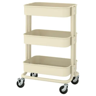 IKEA RÅSKOG (ИКЕА РОСКОГ) — Тележка, бежевый 28х38х61 см