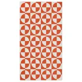 IKEA PUBLIKVÄRD (ИКЕА ПУБЛИКВЭРД) — Ковёр безворсовый, оранжевый/круги 80х150 см — фото 1