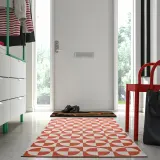 IKEA PUBLIKVÄRD (ИКЕА ПУБЛИКВЭРД) — Ковёр безворсовый, оранжевый/круги 80х150 см — фото 2