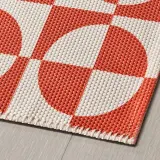 IKEA PUBLIKVÄRD (ИКЕА ПУБЛИКВЭРД) — Ковёр безворсовый, оранжевый/круги 80х150 см — фото 3