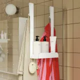 IKEA ENUDDEN (ИКЕА ЕНУДДЕН) — Полка для душа с крючками, белый 31х9х51 см — фото 2