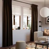 IKEA SANELA (ИКЕА САНЕЛА) — Штора, 2 шт., тёмно-коричневый/на ленте 140х250 см — фото 2